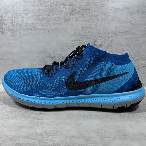 Nike Free 3.0 Flyknit Running Shoes - Men's Size 10.5 - Blue - Picture 1 of 9